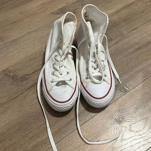 White high top Converse. Rarely worn, great condition.